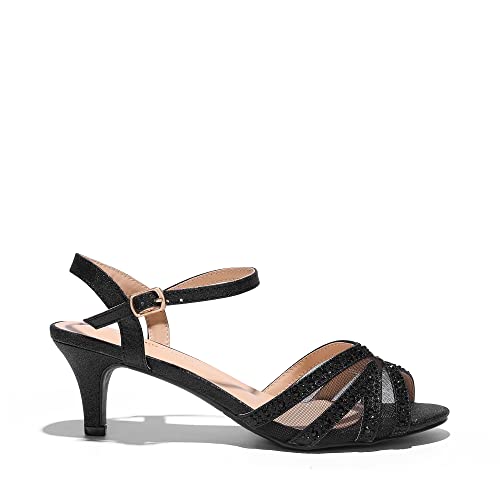 Image of DREAM PAIRS Women's Nina Low Heel Pump Sandals | Wedding Sandals