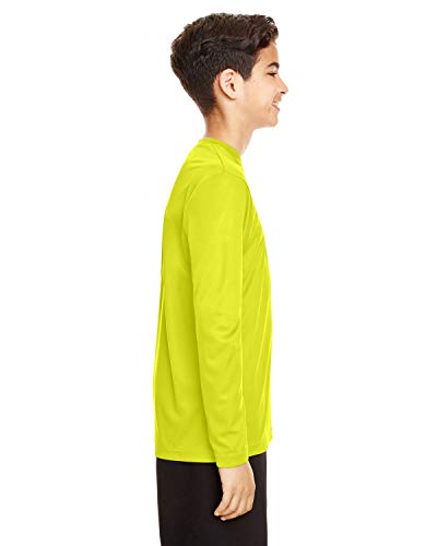 Team 365 Youth Zone Performance Long-Sleeve T-Shirt M SAFETY YELLOW3