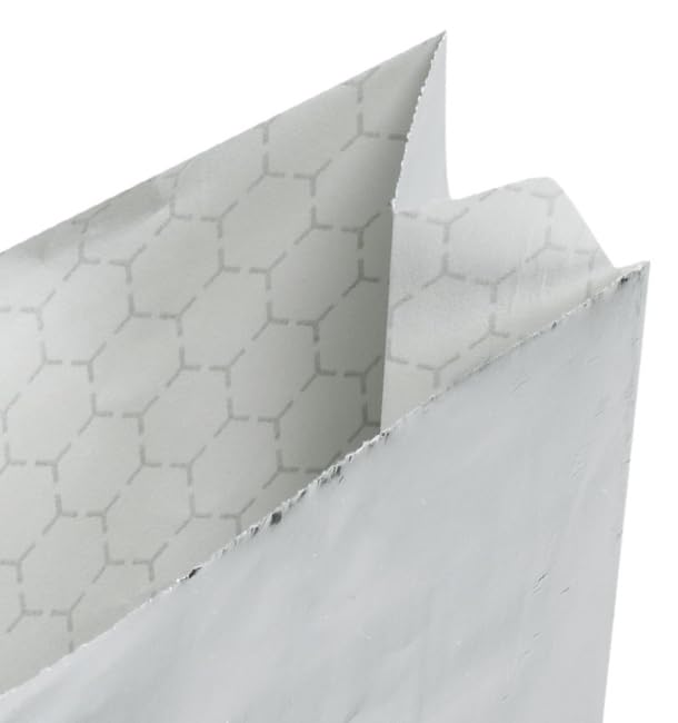 250 Bolsa de Papel para Bocadillo Antigrasa Aluminio 31,5 + 5 × 10,3 cm | Ideal para Bocadillos | 250 Unidades