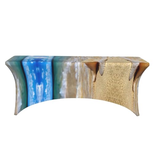 Nappe de table extensible imprimé mer élasthanne lavable
