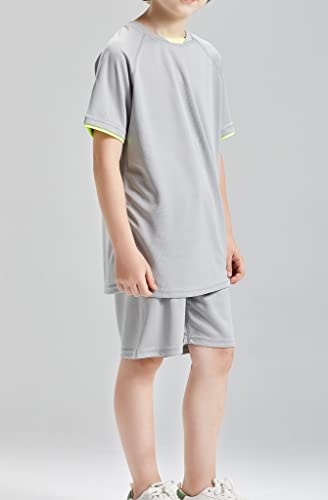 Image of DANI CHINS Boys Loose Athletic Short-Sleeve Shirt and Active Mesh Shorts Set