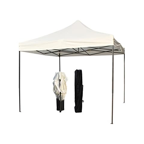 All Seasons Gazebos 2.5x2.5 Fully Waterproof Pop up Gazebo With Accessories - Cream Cover