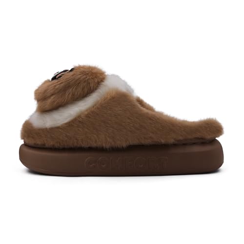 Image of VRITRAZ Women's Comfort Slip On Closed Toe Warm Winter House Clog Indoor Slipper with Cute Print and Degins