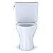 TOTO CST746CEMG#01 Drake Two-Piece Elongated Dual Flush 1.28 and 0.8 GPF DYNAMAX TORNADO FLUSH Toilet with CEFIONTECT, Cotton White