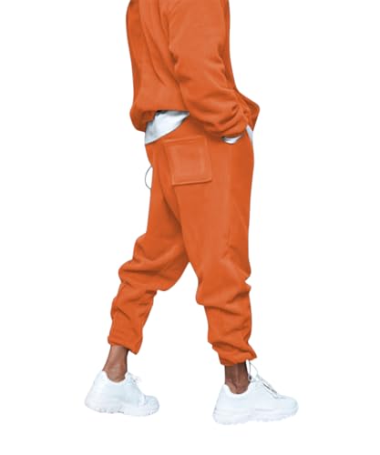 Mens 2 Piece Polar Fleece Tracksuits Hooded Sweatshirts and Sweatpants Casual Jogger Set3