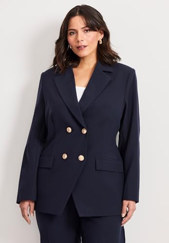 Women's Plus Size Cool Hand Double Breasted Blazer4