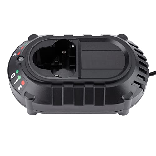 Battery Charger, Fireproof Black Battery Charger DC10WA, Reliable Charge Control for Lithium Batteries (US Plug)
