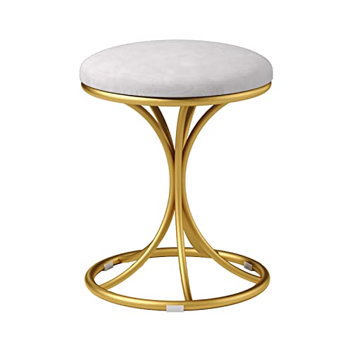 Tabouret de maquillage velours gris pour sublimer le coin coiffeuse - 2