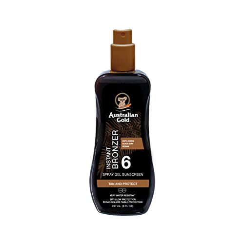 Australian Gold SPF 6 Spray Gel plus Bronzer, 237 ml
