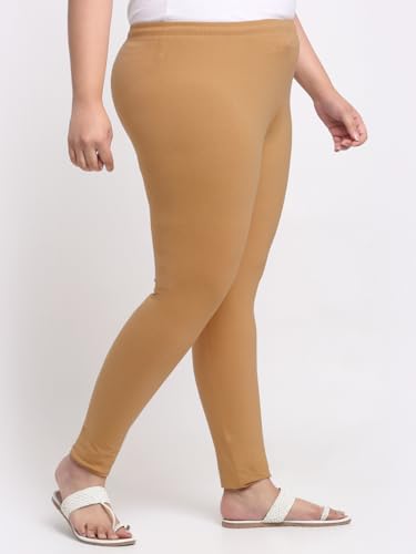 Image of Soft Cotton Ankle Lenght Solid Regular and Plus 35 Colours Leggings for Womens and Girls (Sizes :- M to 6XL)