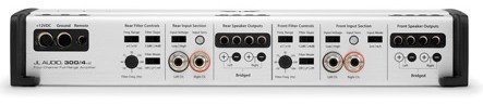 Rear panel connections of the JL Audio 300/4V2 ampmaisha zaidi
