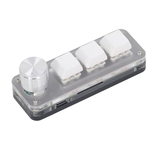 Teclado Mecânico de 3 Teclas para Jogos, Mini Teclado Fino Acabamento à Prova de Poeira Multifuncional para Oficinas