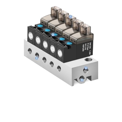 Électrovanne 2 positions 3 voies normalement fermée DC12V 24V 30Hz - 4