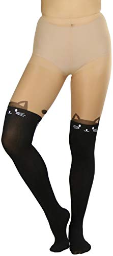 Image of ToBeInStyle Women's Cute Thigh High Printed Character Tights