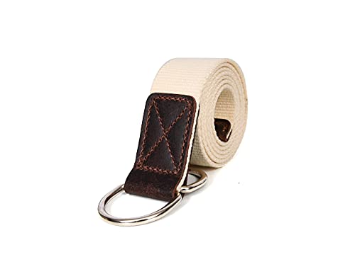 Aaron Leather Goods Canvas Belt with D-ring for men & women 1 or 3 pcs Black Brown Green2