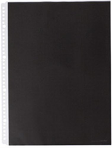 キングジム クリアファイル カラーベース ポケット 10枚入 B4タテ 黒 104CP-BK