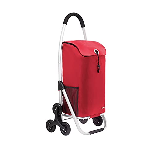 LICHUAN Einkaufstrolley, zusammenklappbar, mit 6 Rädern, großes Fassungsvermögen, mit Rahmen aus Aluminiumlegierung, für…