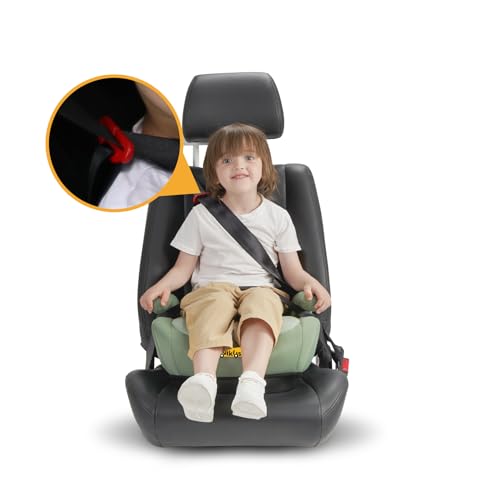 Jovikids Sitzerhöhung Auto Kinder ISOFIX, ECE R129 Kindersitzerhöhung 125-150cm, Verdickter Stoffbezug & Isofix Einführhilfe… – Ansicht 6