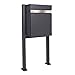 Produktbild ESTEXO Paketbox Postbox Paketkasten Paketbriefkasten Briefkasten Standbriefkasten Paketempfangsbox Box Kasten mit Edelstahlelement (mit Standfüße)