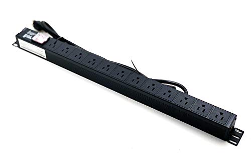 Raising Electronics Rack Mount Power Distribution Unit 12 Outlets 15A PDU W/Switch