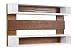 🏡 ESTANTERIA DE Pared Vintage-Rustico DE PALETS con 4 BALDAS 🏡 (Nogal-Blanco)