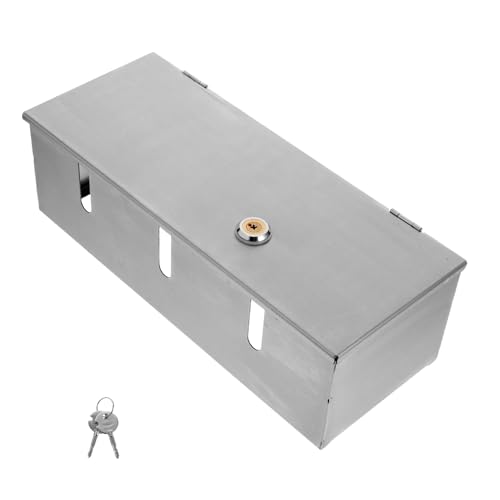 KALLORY Anti-theft Socket Protection Box Electrical Socket Cover Power Outlet Cover Electric Boxes for Outlets Outdoor Electrical Enclosure Wall Switch Guard Stainless Steel Silver