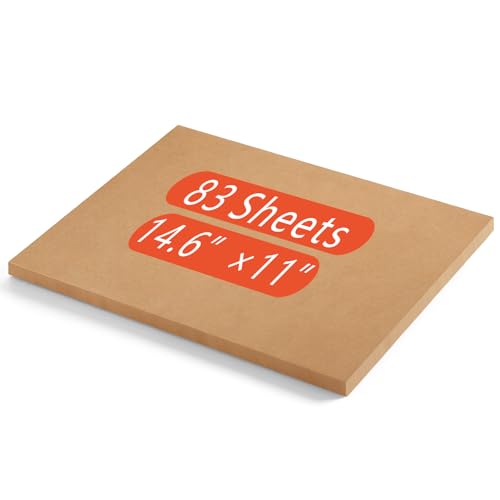 Kraft Paper Sheets 83 PCS Packing Paper Sheets 14.5 x 11 Sheet Size Craft Paper Durable Packing Paper Foldable Shipping Paper for Shipping Packaging DIY Moving(Brown)