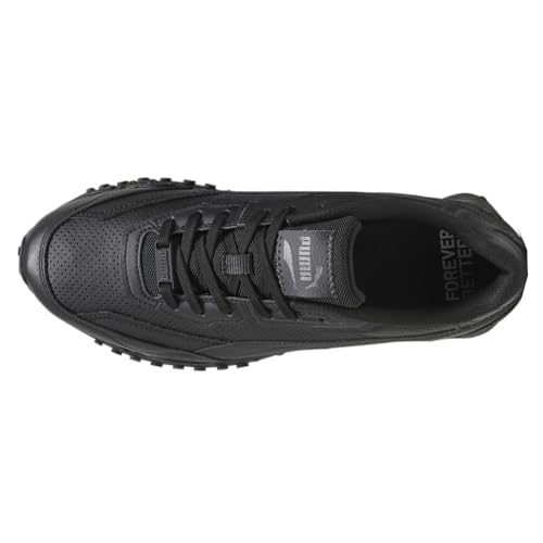 PUMA Mens Blktop Rider Leather Lace Up Sneakers Shoes Casual - Black - Size 13 M4