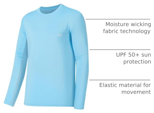Image of BASSDASH Men's UPF 50+ Performance Long Sleeve T-Shirt UV Sun Protection Fishing Hiking Sports Shirts