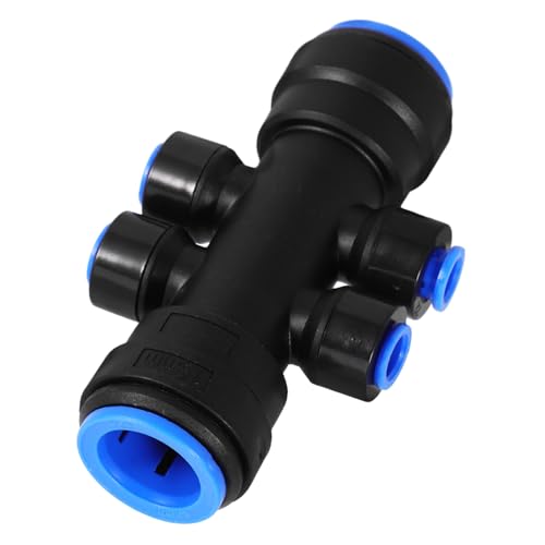 SUPVOX Versatile 15mm to 6mm Drip Irrigation Connectors 6-Way System Parts Quick Fittings for Even Water Distributi