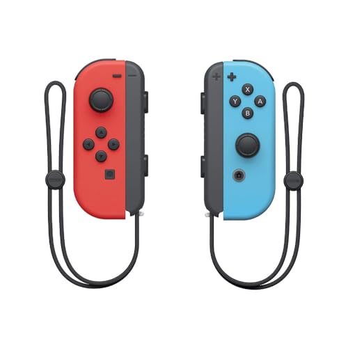 Nintendo, Controle Nintendo Switch, Joy-Con, Esquerdo e Direito, Versátil, Azul Neon e Vermelho Neon