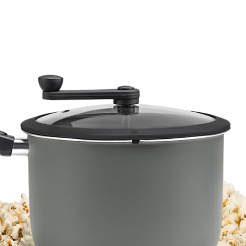 Brinox - Pipoqueira Ceramic Life Pic Poc Ø22 5,5L Tampa com Vidro Temperado - Cinza/Camurça