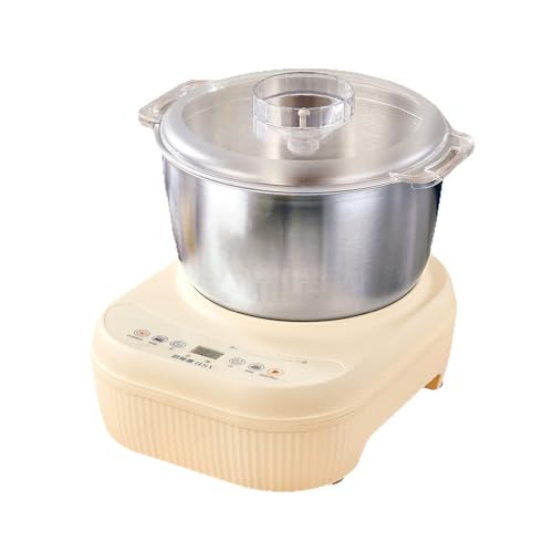 Automatic Stainless Steel Dough Maker Machine, 5L Electric Dough Mixer with Smart Temperature Control for Kneading Proofing, Dual-Function Bread Maker for Home Baking
