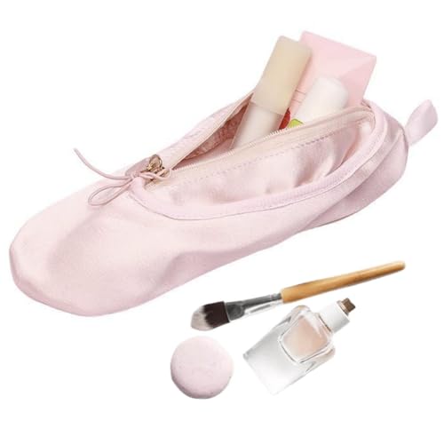 bolsa de maquillaje de ballet, bolsa de zapatos de ballet - Estuche para bolsa de viaje Organizador de maquillaje de baile pequeño,Bolsa de maquillaje con cremallera, bolsa de aseo portátil para baila