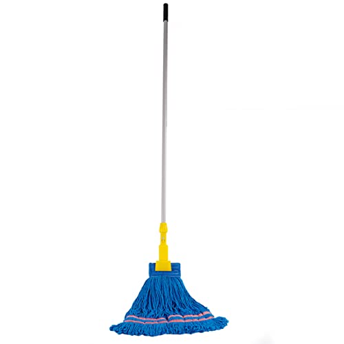 Image of Matthew Cleaning Microfiber String Mop Heavy Duty Commercial Wet Mop Head Replacement,Excellent Absorbency,Premium Launderability,Reusable for Home,Commercial and Industrial Use(Blue,12Pack)