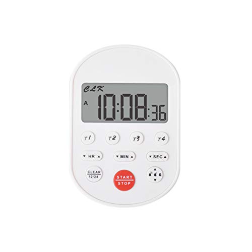 Runleader Digital Table-Top Timer Kitchen Timer 4 Groups of Count up Count down