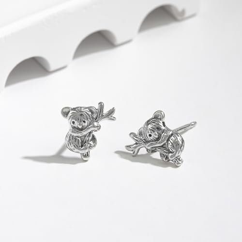 Boma Jewelry Sterling Silver Koala Bear Stud Earrings3