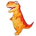 COMIN Inflatable Dinosaur Costume for Adults Blow Up T Rex Costume Dino Inflatable Costume Orange Full Body for Halloween Party