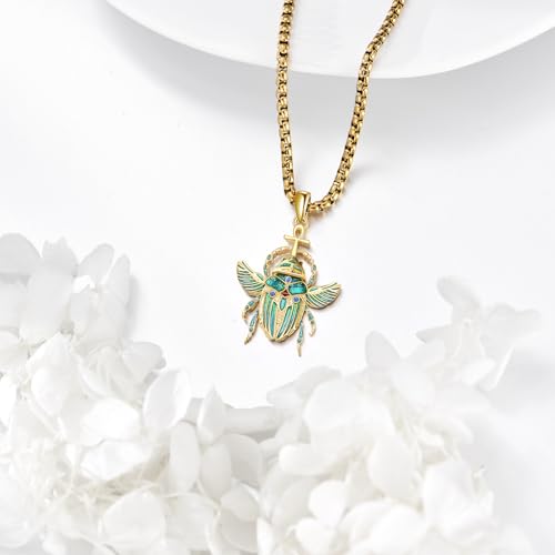 Scarab Jewelry S925 Sterling Silver Scarab Beetle Egyptian Jewelry Gifts for Women Men3