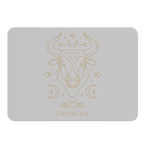Sets de table gris taureau par 4 pour repas astro chic - 2