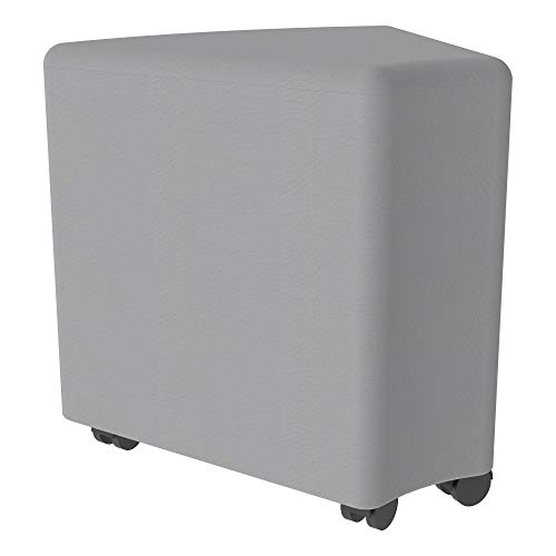 Image of Sprogs 18 inch H Structured Wedge Stool -Flexible Modular Collaborative Soft Seating for Office, Home, Lounge and School Classrooms with Durable Frame & Set of 2 inch Casters Add-on -Teal