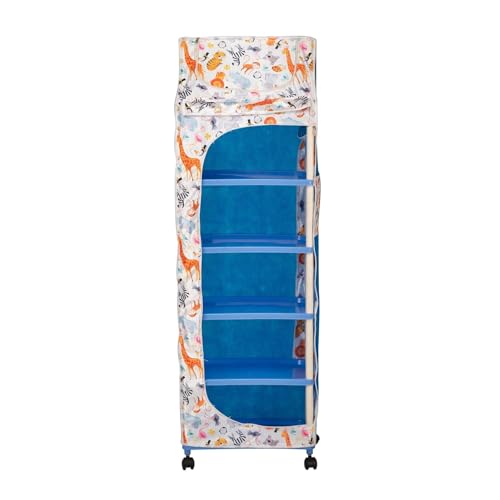 Image of Baby Wardrobe Plastic Multipurpose 6 Shelve, Foldable, (Unbreakable Material) (Animal, 6 Shelves)