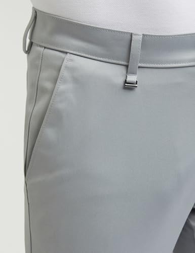 Image of Van Heusen Men's Regular Fit Mid Rise Textured Cotton Formal Trouser