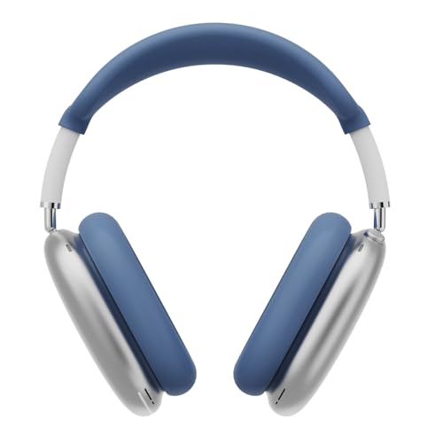 YEEKUK Custodia per auricolari compatibile con AirPods Max, lavabile, in morbido silicone, copertura completa per AirPods Max, fascia + padiglioni auricolari (blu)