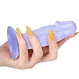 Small Dildo,4.3 in Soft Small Anal Plug,Beginner Anal Dildo Ease Training Adults Sex Toy for Women Men.Multifunctional Sex Toy Games(Blue)