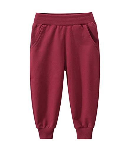 Image of HILEELANG Toddler Boy Sweatpants Kids Sport Jogger Cotton Casual Active Playwear Sweats Pants 2-Pack