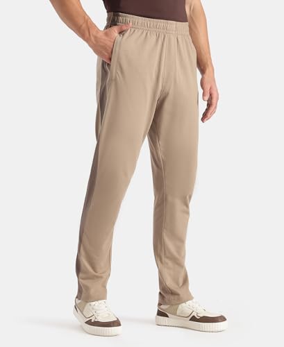 Image of Jockey AM75 Men Super Combed Cotton Rich Slim Fit Trackpant with Zipper Media Pocket