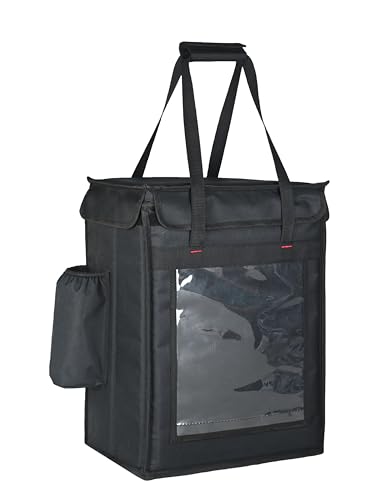 Image of FlavorFleet Food Delivery Bag | Thermal Insulation Bag | Ecommerce, Pizza and Ice Cream delivery Bag Size 18 inchX14 inch10 inch Inches (Black)