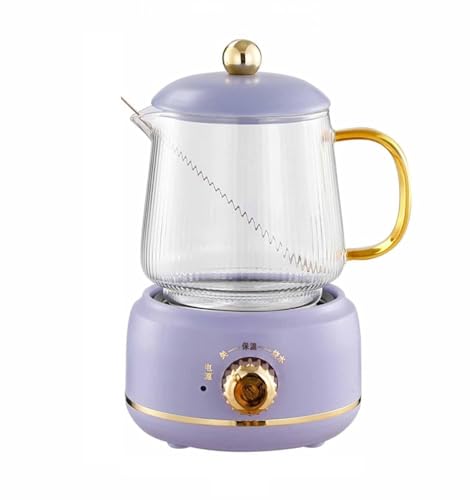 Tetera eléctrica mini de vidrio 600ml morado