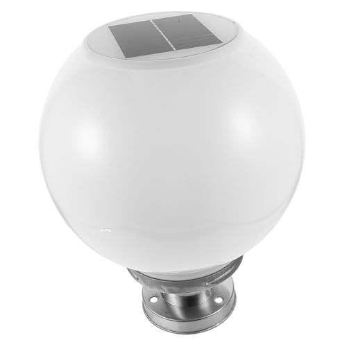 Operitacx Lámpara Solar De Bola Para Exteriores, Luz Solar Estigmatizada Blanca De 250 Mm, Aplique Para Pared De Patio, Iluminación Jardín y Paisaje, Resistente Al Agua, Instalación Sencilla